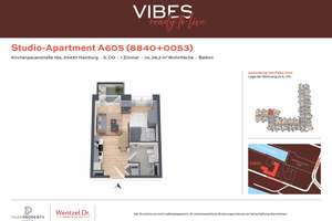 Modernes Studio-Apartment mit Balkon - Wentzel Dr. – Kirchenpauerstraße 15a, 20457 HafenCity, Hamburg – Vorschaubild 12