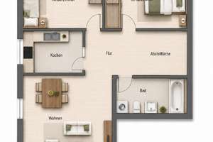 Helle 3-Zimmer-Wohnung in München-Riem