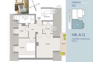 Moderne 3-Zimmer-Dachgeschosswohnung im Herzen der Stadt – 79104 Neuburg, Freiburg im Breisgau – Vorschaubild 15