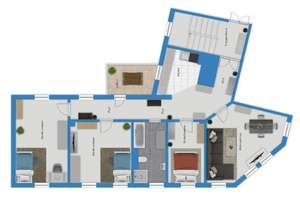 Großzügige 4-Raum-Altbauwohnung im Giebichenstein – Balkon, Stellplatz & Denkmalcharme – 6114 Giebichenstein, Halle (Saale) – Vorschaubild 2