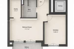 Neuwertige OG-Wohnung mit zwei Zimmern sowie schönem Balkon mit  Südausrichtung – Ottobrunner Straße 44, 81737 Ramersdorf, München – Vorschaubild 11