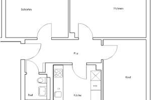 Warndtstr. 4, 1 R - Schöne frisch modernisierte 3-Zimmer-Wohnung mit Tageslichtduschbad – Warndtstr. 4, 38116 Lehndorf-Watenbüttel, Braunschweig – Vorschaubild 3