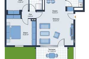 Helle und ruhige 3-Zimmer-Gartenwohnung mit Tiefgaragenstellplatz – perfekt für Paare oder Familien – Augsburg – Vorschaubild 12