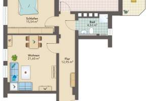 Modernisierte 2-Zimmer-Wohnung mit Terrasse in Bremerhaven-Geestemünde! – Elsässer Straße 18, 27570 Geestendorf, Bremerhaven – Vorschaubild 8
