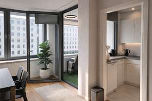 Möbliertes 1-Zimmer-Apartment in Düsseldorf-Golzheim mit Balkon