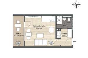 Milbertshofen: 1-Zimmer Apartment zentral dennoch ruhig - frei – Die vollständige Adresse der Immobilie erhältst du vom Anbieter., 80807 Milbertshofen, München – Vorschaubild 20