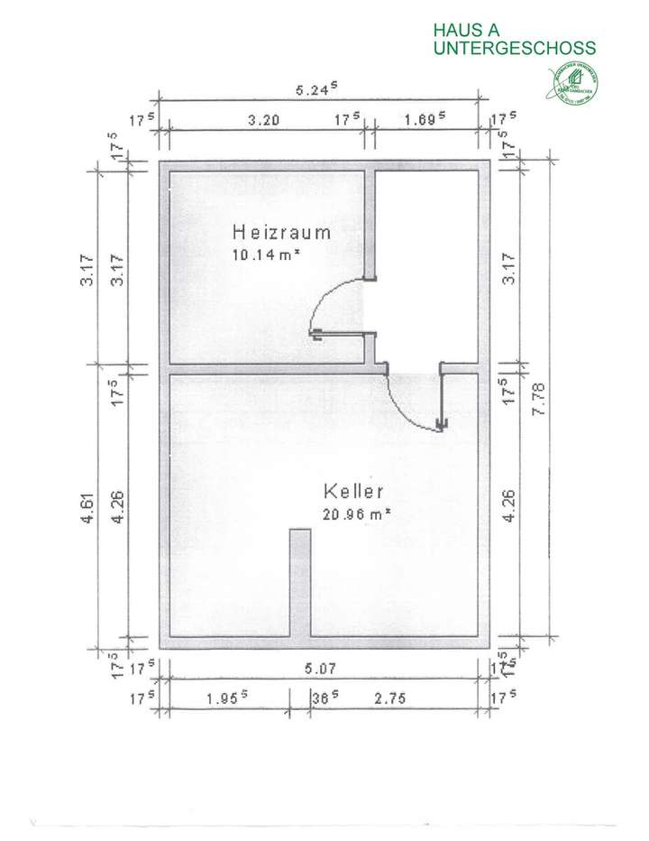 Untergeschoss Haus A Grundriss