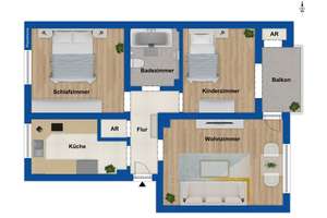 Gut geschnittene 3,5-Zimmer Wohnung mit Balkon in Mülheim Styrum – 45476 Styrum, Mülheim an der Ruhr – Vorschaubild 9
