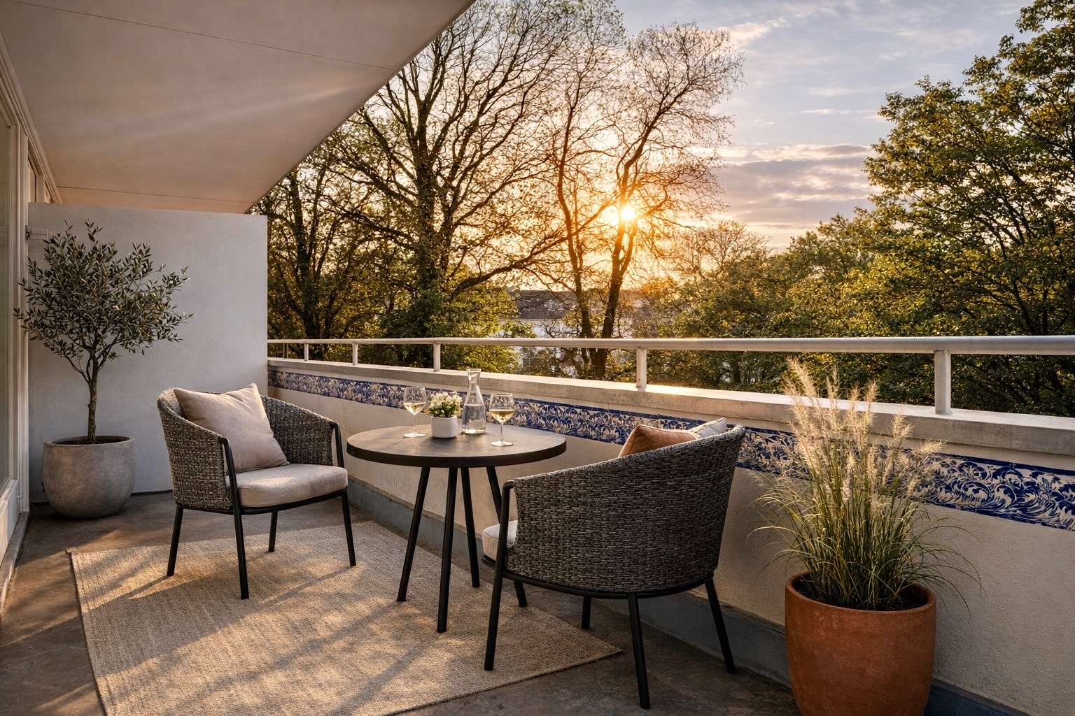 Helle 2-Zimmer-Wohnung mit Westbalkon und Blick ins Grüne, München Kreis – Bild 1
