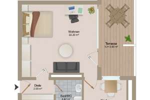 Sofort frei! 1-Zi.-Dachterrassenwhg. mit Westterrasse & TG-Stellplatz in München-Pasing – Die vollständige Adresse der Immobilie erhältst du vom Anbieter., 81241 Pasing, München – Vorschaubild 21