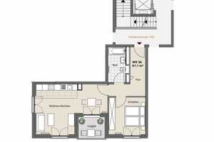 Schöne 2-Zimmer-Neubauwohnung in Top-Lage – Färberstraße 132, 40223 Düsseldorf – Vorschaubild 1