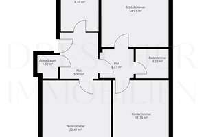 Bezugsfrei - Helle 3-Zimmer-Wohnung mit Süd-Balkon in Milbertshofen – Die vollständige Adresse der Immobilie erhältst du vom Anbieter., 80935 Lerchenau-Ost, München – Vorschaubild 8