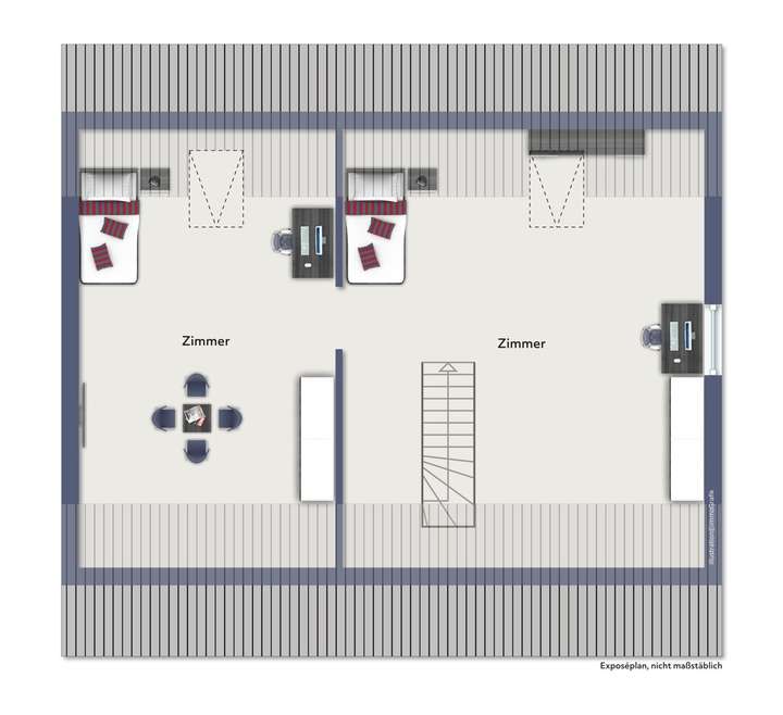 Grundriss beispielmöbliert DG