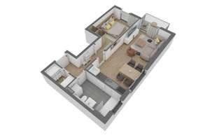 Attraktive 2 Zimmer-Wohnung im EG mit Balkon