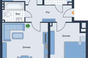 Vollständig möblierte 3 Zimmer Wohnung in Eidelstedt mit PKW Stellplatz – Die vollständige Adresse der Immobilie erhältst du vom Anbieter., 22523 Eidelstedt, Hamburg – Vorschaubild 7