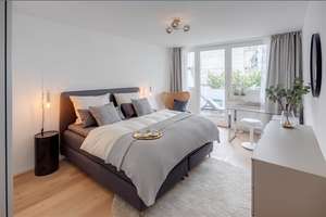 Möbliert: Helle 2-Zimmer Wohnung mit großem Westbalkon – Die vollständige Adresse der Immobilie erhältst du vom Anbieter., 81377 Am Waldfriedhof, München – Vorschaubild 3