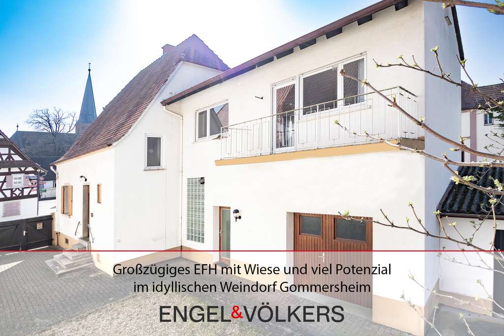 Immobilie in Gommersheim - Großzügiges EFH mit Wiese und viel Potenzial im idyllischen Weindorf  Gommersheim - Bild 0