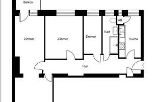 eine 3,5 bzw 4 Zimmer Wohnung in gepflegter Altbau, saniert 2022, Schlafzimmern zum ruhigen Innenhof – Reichstrasse 30, 14055 Westend, Berlin – Vorschaubild 21