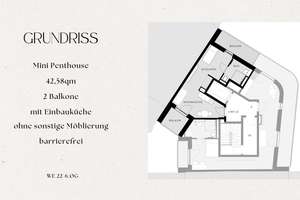 Mini-Penthouse  (WE22) an der Alten Bastei | mit 2 Balkonen, mit Aufzug, ohne Möbel! – Ludwigsallee 139, 52062 Hansemannplatz, Aachen – Vorschaubild 1