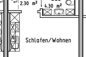 Tolles 1-Zimmer-Single-Appartment inkl. Möbel und EBK – Westbahnhofstraße 15, 7745 Jena-Süd, Jena – Vorschaubild 6