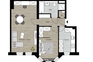 Modernisierte 2-Zimmer-Wohnung mit EBK & Stellplatz in grüner Lage von Grafenberg – Die vollständige Adresse der Immobilie erhältst du vom Anbieter., 40235 Grafenberg, Düsseldorf – Vorschaubild 14