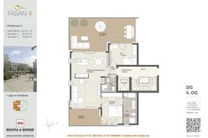 FASAN 4  – 3-Zi.-Penthouse 4.OG – 103qm – 51qm Dachterrasse – Blick über Heilbronn - W15 – Fasanenplatz 4, 74080 Böckingen, Heilbronn – Vorschaubild 2