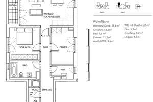 Provisionsfreie Neubau 3-Zimmer-Wohnung in ruhiger Lage mit Süd-Loggia – Die vollständige Adresse der Immobilie erhältst du vom Anbieter., 12109 Mariendorf, Berlin – Vorschaubild 2