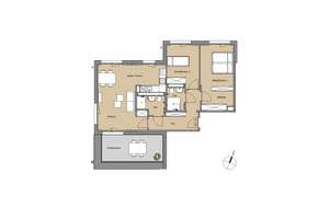 lichtdurchflutete Penthousewohnung mit offener Wohnküche,2 Bädern, Ankleidezimmer und Dachterrasse