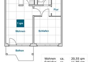 Hier macht wohnen Spaß: individuelle 2-Zimmer-Wohnung