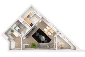 Helle 1-RW  * Bad m. Dusche + WMA * 4. OG Lift * grüner Innenhof zur Mitnutzung * TOP – Cottaer Straße 8, 1159 Friedrichstadt, Dresden – Vorschaubild 2