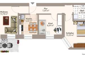 Charmante 2,5-Raumwohnung mit Einbauküche und Balkon – 39108 Stadtfeld Ost, Magdeburg – Vorschaubild 13
