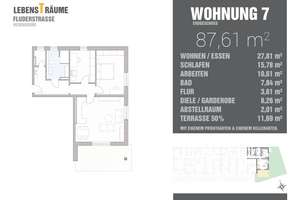 Attraktive 3-Zimmerwohnung, lichtdurchflutet und mit Terrasse und Gartenanteil – Fluderstraße 29+31, 93059 Reinhausen, Regensburg – Vorschaubild 1