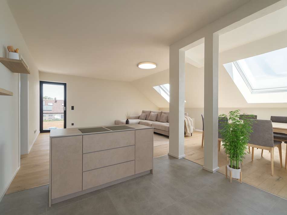 Visualisierung_Küche_Wohnen_DG