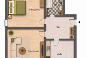 ‼️Aus alt mach neu - Erdgeschosswohnung im 80er Jahre Stil im beliebten Stadtteil Osnabrück Wüste‼️ – Die vollständige Adresse der Immobilie erhältst du vom Anbieter., 49080 Wüste, Osnabrück – Vorschaubild 3