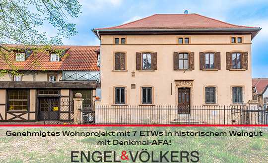 Genehmigtes Wohnprojekt mit 7 ETWs in historischem Weingut mit Denkmal-AFA!