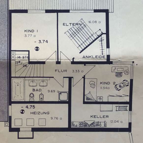 Grundriss - UG Schlafebene