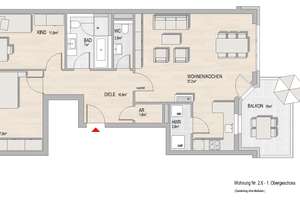 SONNTAGSBESICHTIGUNG | Lichtdurchflutete 3-Zi.-Wohnung mit großzügigem Wohnbereich und Südwestbalkon – Am Alten Lindewerk 14, 55246 Mainz-Kostheim, Wiesbaden – Vorschaubild 7