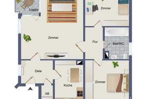 3-Zimmer-Wohnung in Köln mit Balkon in Rheinnähe - barrierefrei, sofort bezugsbereit – Die vollständige Adresse der Immobilie erhältst du vom Anbieter., 51143 Porz (Ortsteil), Köln – Vorschaubild 26