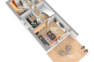 unvermietet!! Terrassenwohnung mit Stellplatz in der Chemnitzer Innenstadt zu verkaufen – Die vollständige Adresse der Immobilie erhältst du vom Anbieter., 9111 Zentrum, Chemnitz – Vorschaubild 4