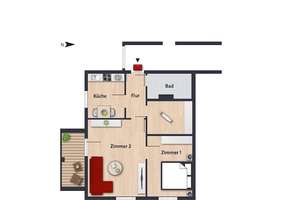 Wohnung im Grünen sucht Nachmieter // 1.OG Wohnung 4  - Mindestalter 60 Jahre & WBS benötigt – Gothaer Str. 12, 38442 Ehmen, Wolfsburg – Vorschaubild 5