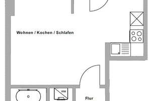 1-Raumwohnung mit EBk und Balkon – Tharandter Straße 74, 1187 Löbtau-Süd, Dresden – Vorschaubild 12