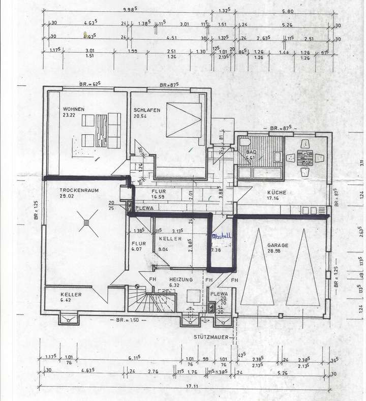 Grundriss Untergeschoss Keller