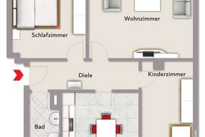 Frankfurt Höchst: Attraktive 3-Zimmer-Wohnung mit Einbauküche und Loggia – 65929 Höchst, Frankfurt am Main – Vorschaubild 10