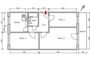 "Gute Adresse" - Gemütliche 3 Zimmerwohnung mit Balkon! – Grünauer Allee 56, 4209 Leipzig – Vorschaubild 6