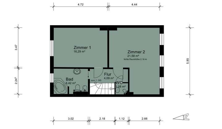 Grundriss 2. Obergeschoss