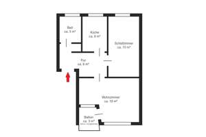 Ellenerbrok-Schevemoor / Gepflegte 2-Zimmer Hochparterrewohnung mit Südbalkon – Die vollständige Adresse der Immobilie erhältst du vom Anbieter., 28325 Ellenerbrok-Schevemoor, Bremen – Vorschaubild 10