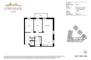 Willkommen Zuhause: 3-Zimmer-Wohnung mit Balkon – Columbusstraße 1, 1159 Löbtau-Nord, Dresden – Vorschaubild 11