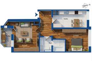 Charmante 2-Raumwohnung in denkmalgeschütztem Mehrfamilienhaus in Stötteritz