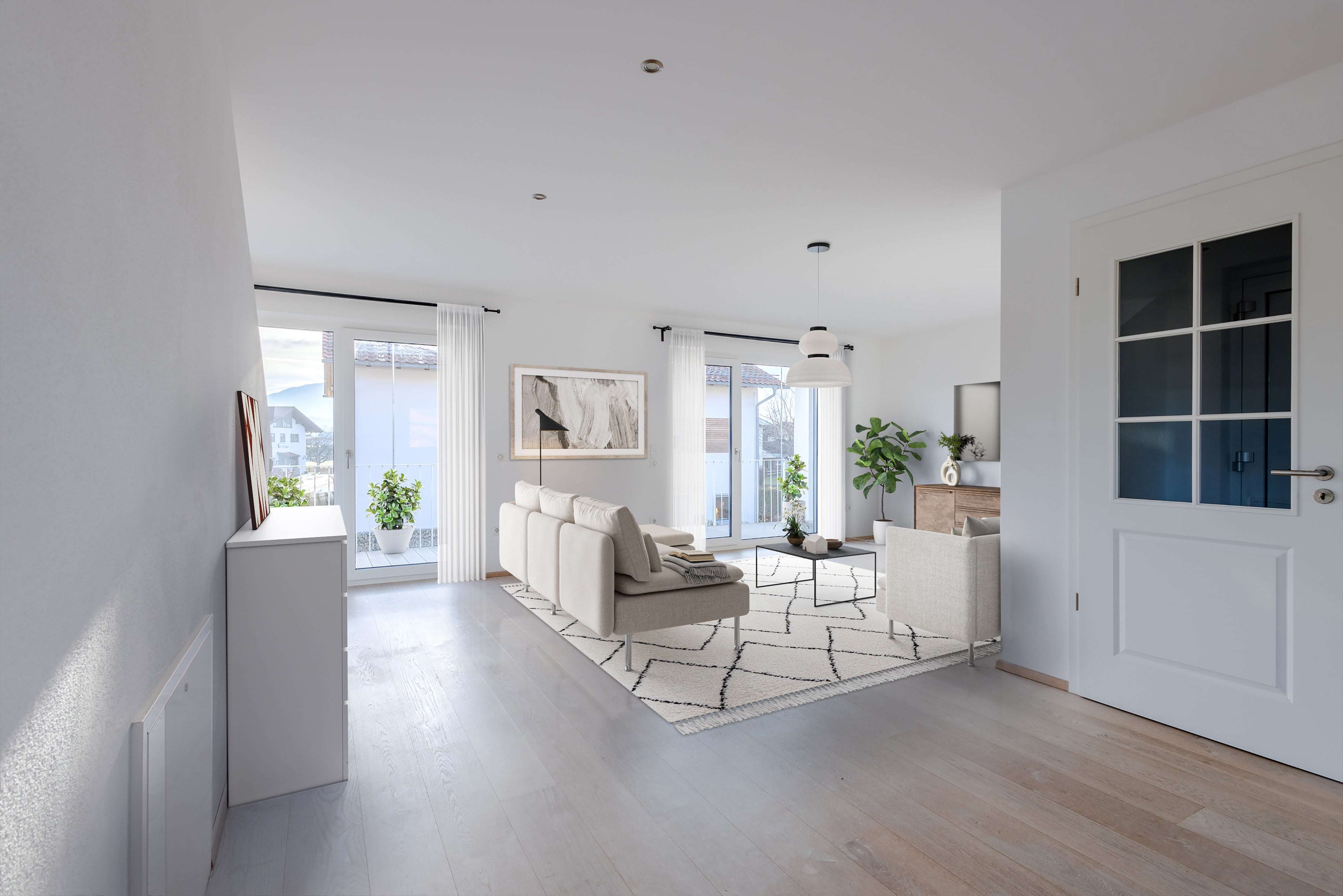 Immobilie in Übersee - Sehr helle Maisonette-Wohnung mit Bergblick und großer Loggia - Bild 8