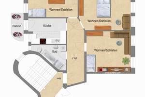 NEU! Exklusive & hochwertige 3-Raum-Wohnung inklusive EBK & Tageslichtbad – Kohlgartenstraße 65, 4315 Neustadt-Neuschönefeld, Leipzig – Vorschaubild 10